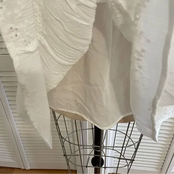 Olivaceous White Eyelet Tiered Short Dress/Tunic Sz-S - Picture 7 of 11